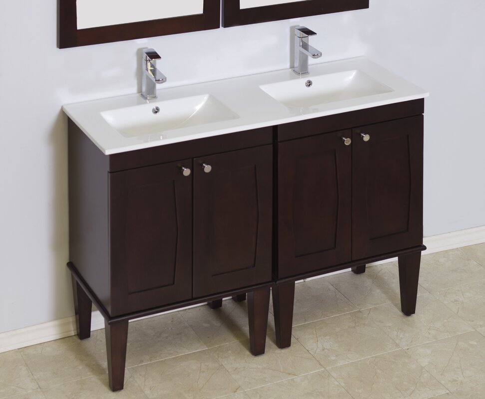 Transitional Oak Bathroom Vanity